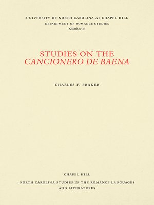 cover image of Studies on the Cancionero de Baena